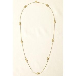 Stella & Dot Signature Clover Necklace Gold